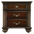 thumbnail image 6 of Pemberly Row 3pc Dark Walnut Solid Wood Bedroom Set - King + Nightstand + Chest, 6 of 17