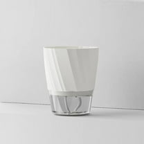 Self-Watering Planters African Violet Pots Plastic Wick 6 Inch Flower Plant Pots for Indoor Plants, Spider Plant, Clear Orchid Pot White