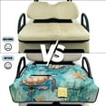 thumbnail image 5 of FKELYI Golf Cart Accessories Portable Golf Cart Seat Cover Cushion Protector Retro Starfish Turtle Print Foldable Carts Cushion Towel Blanket for EZGO Yamaha Carts, 5 of 7