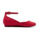 thumbnail image 2 of Zapatos DREAM PAIRS REVONA Flats de Gamuza Roja para Mujer, 2 of 6