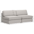 thumbnail image 3 of Maklaine Contemporary Beige Durable Linen Textured Fabric Modular Sofa, 3 of 9