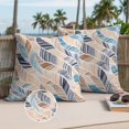 thumbnail image 2 of Abstract Stripes Outdoor Pillow Covers Pack of 2 Brown Blue Gradient Wavy Lines Leaf Texture Waterproof Throw Pillow Covers Decorative Cushion Cases for Patio Garden Tent Balcony Couch 20x20 inch, 2 of 9