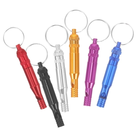 IBASETOY 6Pcs Distress Whistle Aluminum for Emergency Situations Hiking