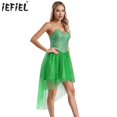 thumbnail image 2 of Disfraz de hada elfo de Halloween para mujer, disfraz de Cosplay de Anime con lentejuelas brillantes, dobladillo de tul alto y bajo, vestido de princesa, ropa de fiesta, 2 of 5