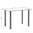 thumbnail image 3 of Tcbosik 5-Piece Dining Set, Modern Kitchen Table with Glass Top and Metal Legs, 4 Upholstered Leather Chairs, Kitchen Dining Set for Home & Dining Room, Creamy White, 3 of 8