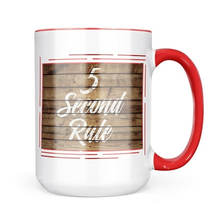 

Neonblond Painted Wood 5 Second Rule Mug gift for Coffee Tea lovers