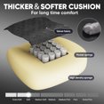 thumbnail image 3 of Gaming Chair Velvet Fabric Pocket Spring Cushion,Reclining Gamer Chair,Ergonomic Game Chair with Footrest,Headrest,White, 3 of 6