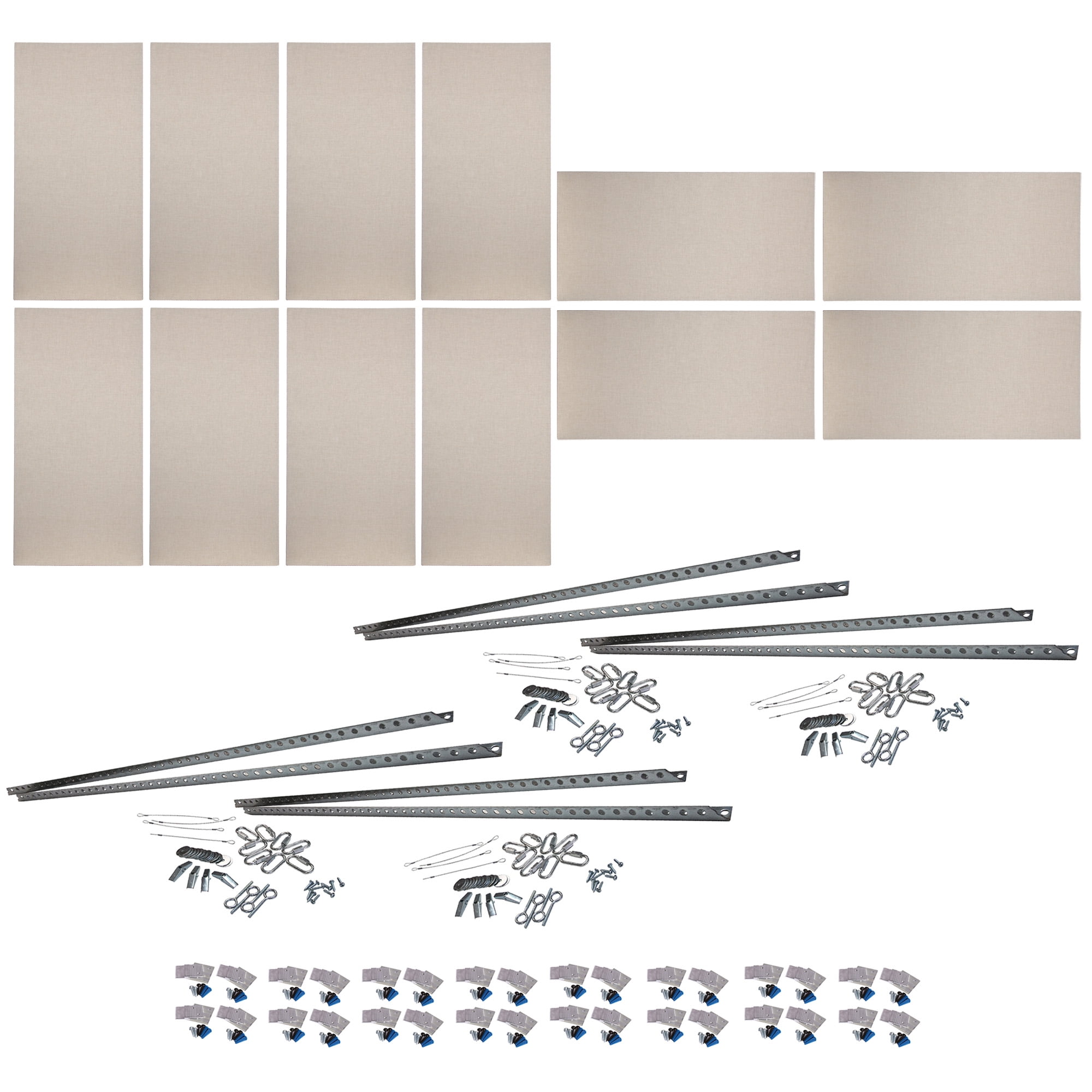 ATS Acoustics Home Office Residential Acoustic Treatment Room Kit Sound Absorbing Acoustic Panel 12 Pack for 250-380 Sq Ft (Cream)