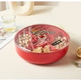thumbnail image 4 of Hauiodp Divided Serving Tray with Lid, Portable Snack Container Platter, Round Reusable Snack Nuts Containers, Party Platter for Candy, Appetizer, Snack, Fruit, Veggie, Parties, 4 of 6