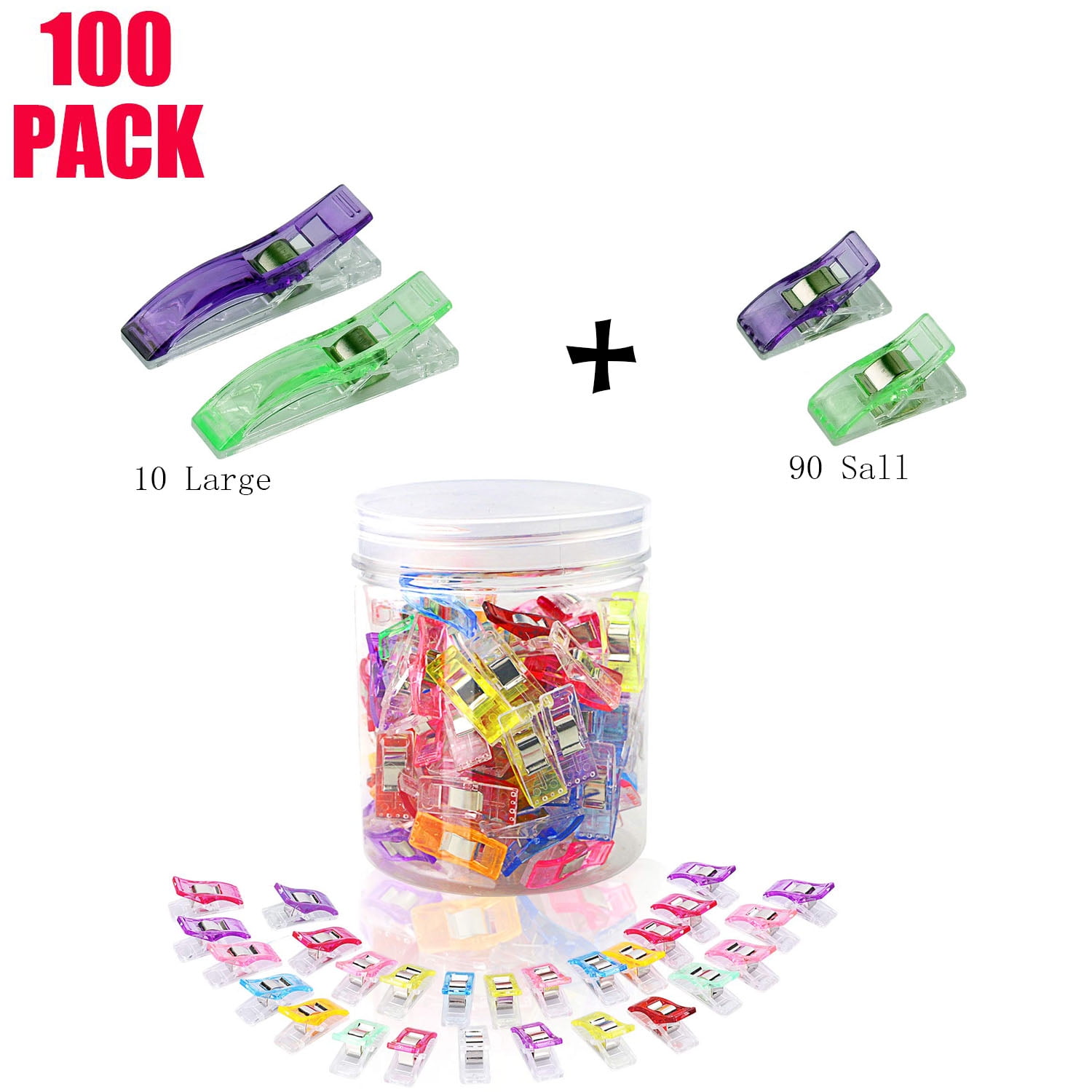 60PCS Colorful Sewing Craft Quilt Binding Plastic Clips Clamps Pack New Sale 60PCS Colorful Sewing Craft Quilt Binding Plastic Clips Clamps Pack New Sale