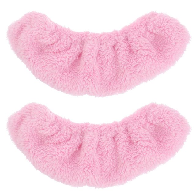 Elastic Skating Cover Skate Cover Plush Ice Skating Hockey Skates Cover (Pink XL)