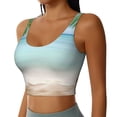 thumbnail image 2 of Fotbe Starfish in Beach Sujetador Deportivo Largo sin Aros para Mujer con Almohadillas y Soporte Medio, Transpirable y Absorbente, Camiseta Tipo Chaleco o Tank Top-Small, 2 of 8