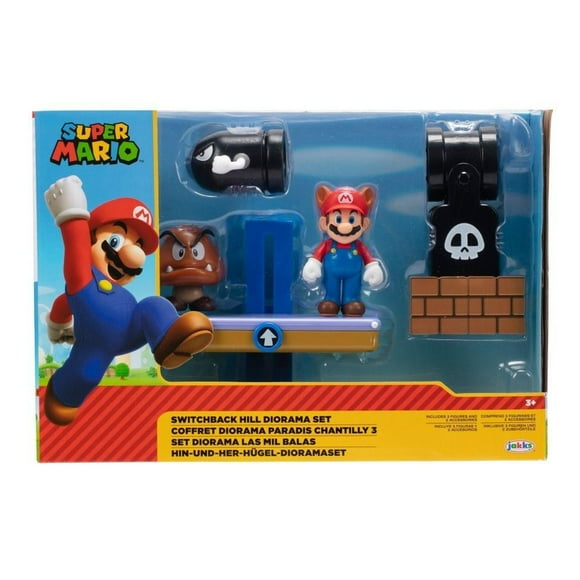Set de Juego Mario Bros Juego Colina en ZigZag con Figuras de 2.5 Pulgadas