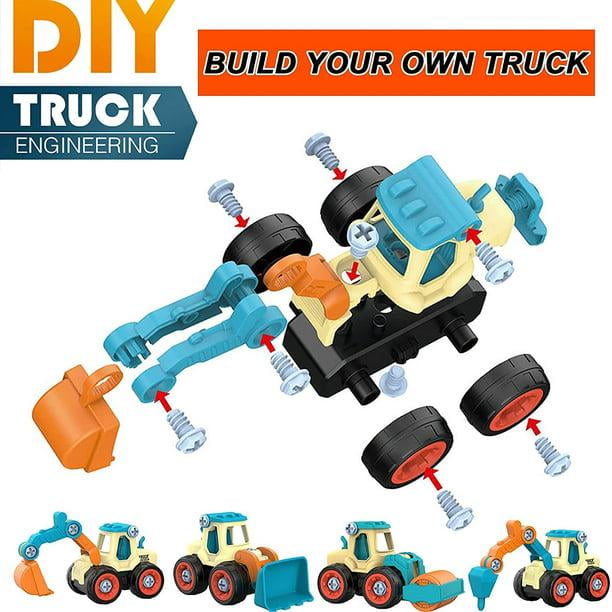 Damaie Toddler Boy Toys Age 3 4 kids Toys For 3 Year Old Boy Birthday Gift stem Educational Sandbox Take Apart Construction Toys Truck outdoor Sand To