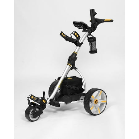 Bat Caddy X3R SILVER Electric Golf Bag Cart Caddy w/ 12V 36Ah Battery & (Best Electric Golf Caddy)