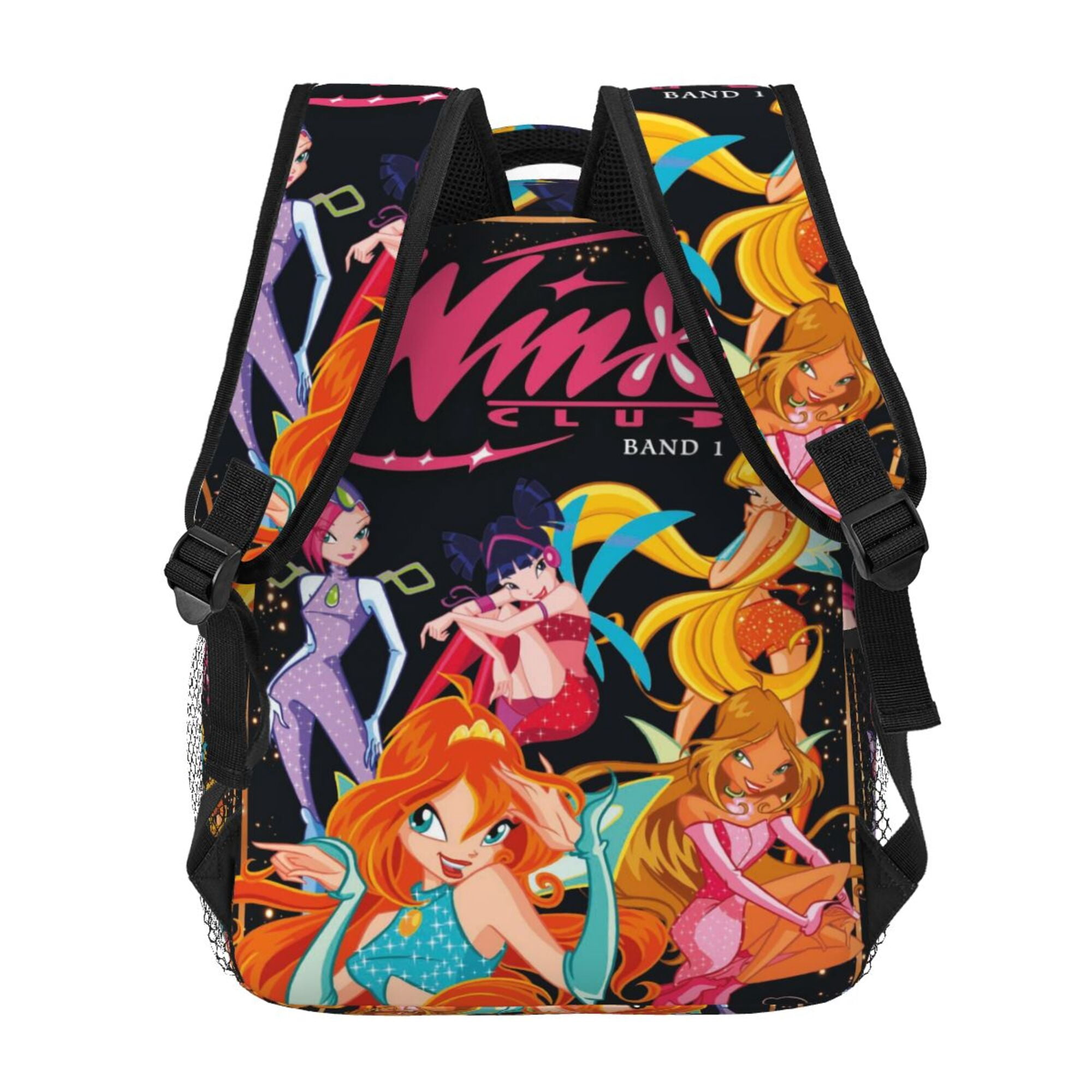 Winx Club Cartoon Backpack Cute Large Capacity Casual School Unisex Laptop Bags Travel Sports Daypack Bookbags