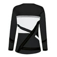 thumbnail image 5 of HLKJKLS Long Sleeve Shirts For Women Striped Printed V Neck 3/4 Sleeve Tee Casual Polyester Spandex Daily Work Vacation Top Gray S-Xxl, 5 of 5