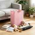 thumbnail image 2 of Large Capacity Laundry Hamper with Handles, Foldable Laundry Hamper, Freestanding Waterproof Clothes Hamper for Bedroom, Bathroom, Dorm, Laundry Room (Pink), 2 of 6