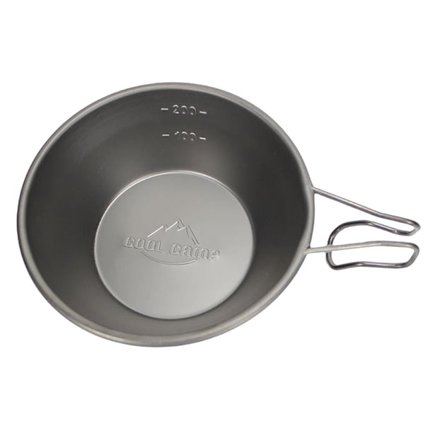 Tazón de acero inoxidable para acampar, taza de agua para sopa, arroz, Pasta, bebida de frutas, portátil Negro Zulema Cuenco al aire libre