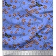 thumbnail image 1 of Soimoi Poly Georgette Fabric Insect,Leaves & Flower Floral Print Fabric by Yard 52 Inch Wide, 1 of 3