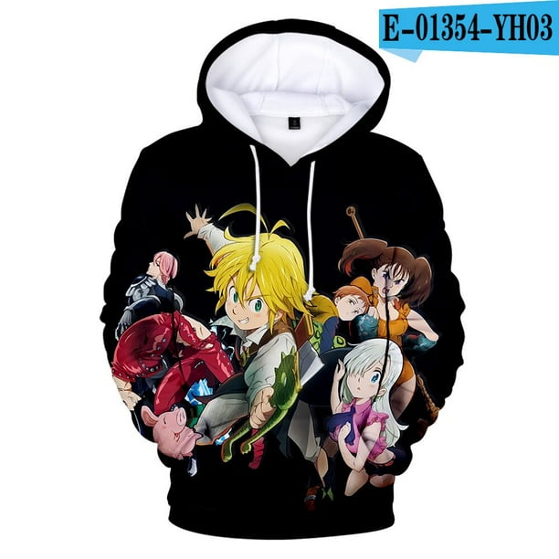 Sudaderas con capucha de los siete pecados capitales chaqueta informal para adultos y ninos tallas para ninos Meliodas jersey de Cosplay09Ninos 100 Deng Xun unisex Walmart en linea