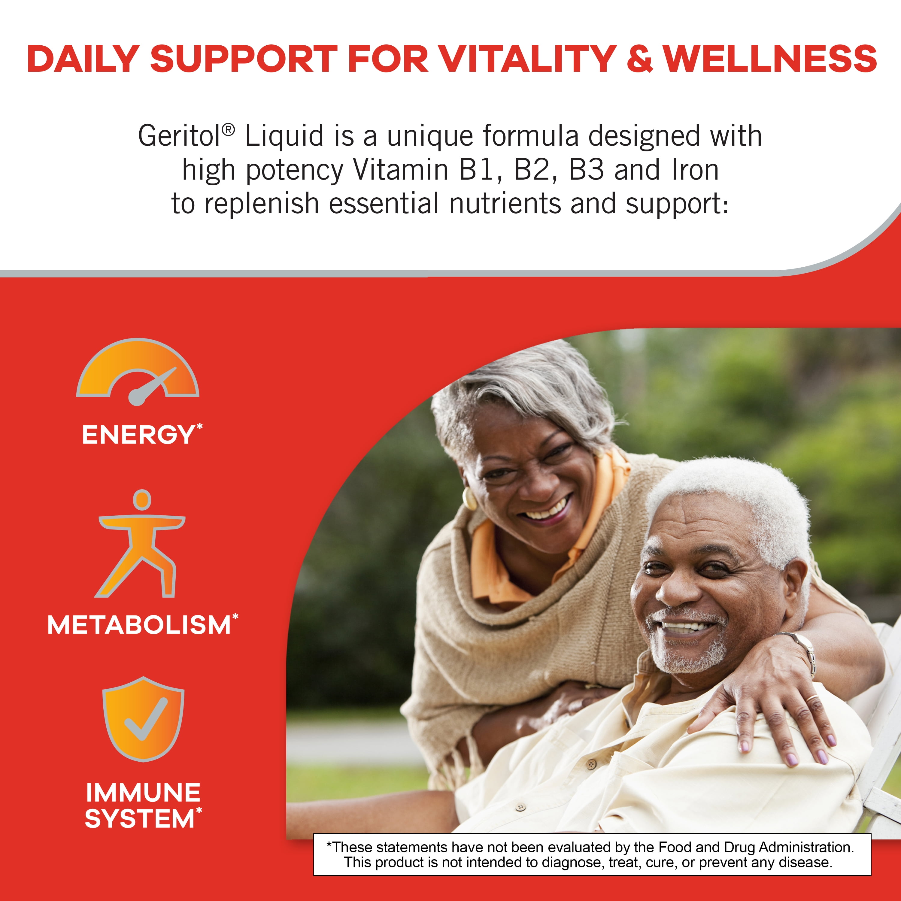 (3 pack) Geritol Liquid Multivitamin with Iron & Energy Support, 12 Fl Oz