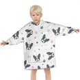 thumbnail image 3 of French Bulldog Blanket Hoodies for Kids 6-13YR Oversize Wearable Blanket Hoodies for Boys Girls Teens, 3 of 7