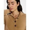thumbnail image 5 of Time and Tru Women's Pullover Henley Sweater, Sizes XS-XXXL, 5 of 6