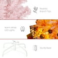 thumbnail image 6 of HOMCOM 6' Prelit Artificial Christmas Xmas Tree White LED 1000 Tip Pink, 6 of 9