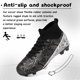 thumbnail image 4 of Tacos de fútbol para niños y niñas, zapatos de fútbol para exteriores, tacos de fútbol para niños y jóvenes, botas de fútbol para entrenamiento profesional, zapatillas altas de césped, negras, 4 of 6