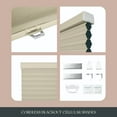 thumbnail image 2 of Regal Estate QuickInsta PeelMount Cordless Blackout Recycled Polyester Honeycomb Window Shades, Off-White 33" x 64", 2 of 8