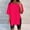 Hot Pink, variant on Tunic Tops Short Sleeve Tunic Tops long shirts for women for leggings Side Split Basic Tunic Tops women blouses Red L