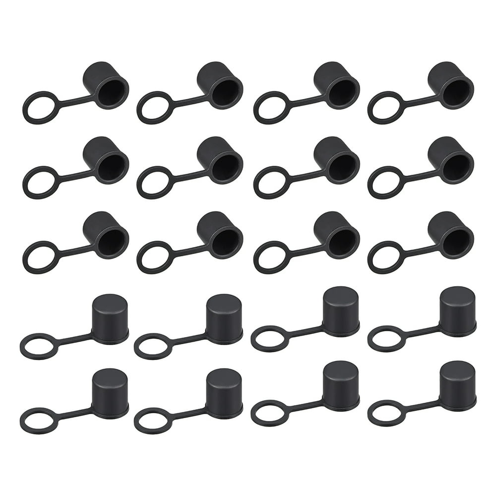 Silicone BNCB AntiDust Stopper Cap Cover for Female Jack Black 20 pcs