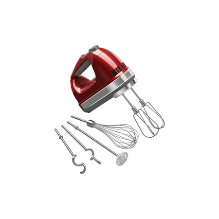 

MINUSE 9-Speed Hand Mixer Candy Apple Red