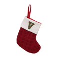 thumbnail image 2 of Mini Bas avec Initiales Bas de Noël avec 26 Lettres Décorations de Noël Rouges Tricotées Brodées Bas de Noël, 2 of 4