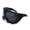 E, variant on Y2K Gothic Punk Spiked Sunglasses, Oversized Wraparound Shield Glasses with Demon Eye Detail, Cyberpunk Rave & Halloween Cosplay Eyewear for Men Women(Black)