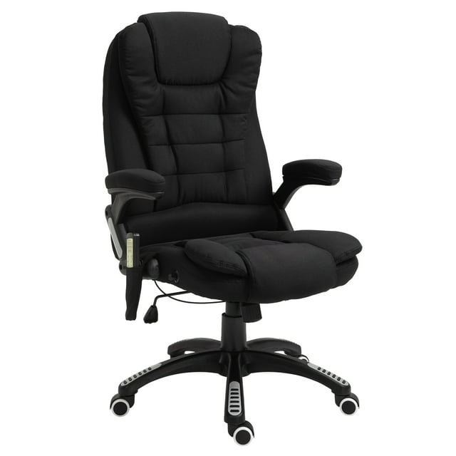 Vinsetto Chaise de Bureau de Massage avec Vibration à 6 Points, Noire