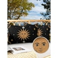 thumbnail image 3 of Outdoor Waterproof Throw Pillow Covers Set of 2 Celestial Sun and Moon Pillowcases Lumbar Outdoor Pillows Cushion Case 20x12 Inch Black Sky Gold Star Boho Patio Pillows for Couch Sofa Bed Garden, 3 of 9