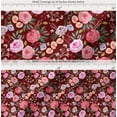 thumbnail image 2 of Soimoi Red Cotton Voile Fabric Leaves & Floral Watercolor Print Fabric by The Yard 56 Inch Wide, 2 of 7