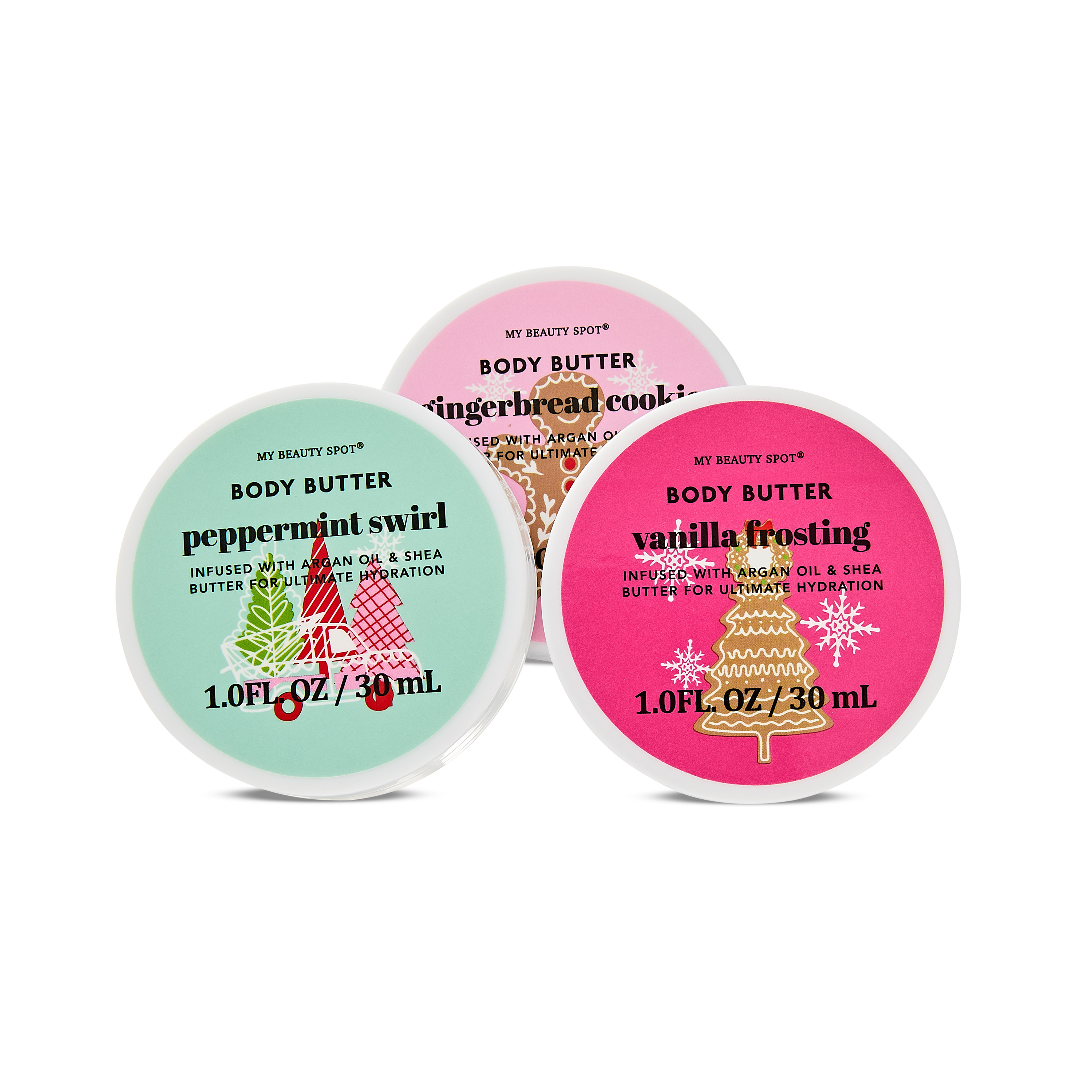 My Beauty Spot Gingerbread Body Butter 3-Pack,  Rich Moisturizer for Teens & Adults (New)