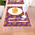 thumbnail image 5 of XMXT 6 Pcs PVC Woven Placemats, Purple Pumpkin Ghost Faces Stain Resistant Anti-Skid Place Mats for Dining Table, 12 x 18 inches, 5 of 6