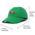 thumbnail image 4 of DALIX Race Car Hats Dad Hat Baseball Cap Embroidered Custom Cotton Caps in Kelly Green, 4 of 7