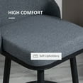 thumbnail image 5 of HOMCOM Bar Height Bar Stools Set of 2 Modern 360Â° Swivel Barstools 29.5 Inch Seat Height Upholstered Kitchen Chairs with Steel Legs and Footrest, 5 of 10