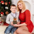 thumbnail image 6 of DIY Fox Christmas Tree Crochet Kit, Handmade Ornament Set with Pearl Beads Bell Bow Yarn Hook, Beginner Friendly, Multicolor, 20x20 cm, Cloth, 6 of 9