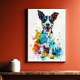 thumbnail image 5 of Smooth Fox Terrier Canvas Wall Art, Modern Cute Colorful Smooth Fox Terrier Canvas Dog Art Pictures Wall Decor for Kids Bedroom Decoration Unframed 8x12 inches, 5 of 5