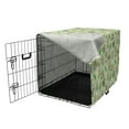 thumbnail image 3 of Exotic Dog Crate Cover, Asymmetric Order Tropical Leaves on Geometric Background, Easy to Use Pet Kennel Cover Small Dogs Puppies Kittens, 7 Sizes, Khaki Green, by Ambesonne, 3 of 6