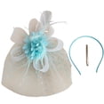 thumbnail image 3 of Fgnfyis Elegant Women's Tea Party Headband with Wedding Flower Mesh Feathers Hair Accessory for Blue One Size, 3 of 3