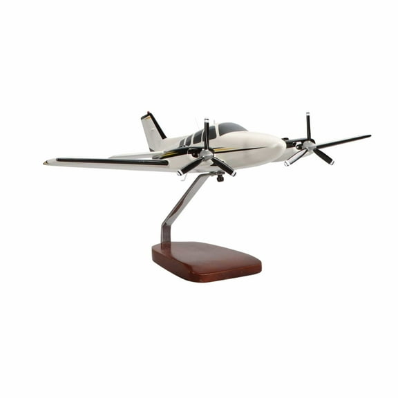 Beechcraft® Baron G58 (Yellow/Black) Large Mahogany Model