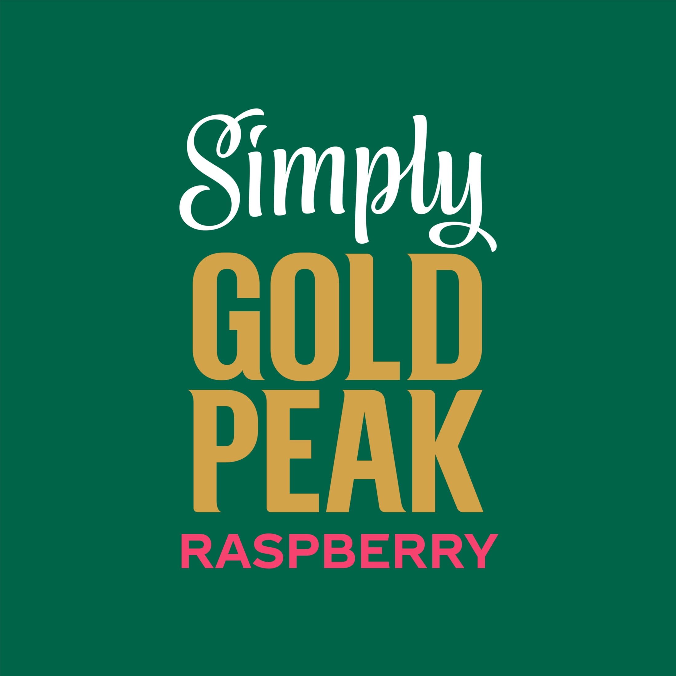 Simply Gold Peak Raspberry Iced Tea, Flavored Tea Bottle, 52 fl oz