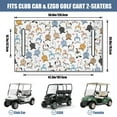 thumbnail image 3 of 51" x 31" Universal Golf Cart Front Seat Towel, Soft Microfiber Cover for EZGO RXV, Club Car DS & Precedent, Yamaha Models, 3 of 8
